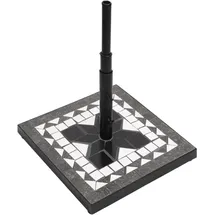 vidaXL Schirmständer pulverbeschichtet 12 kg Schwarz/Weiß
