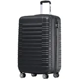 TRVLMORE Koffer & Trolleys - Handgepäck Koffer - Reisekoffer Mit Rollen - Handgepäck Trolley 55x40x20, Hartschalenkoffer Klein, Koffer Handgepäck 55x40x20 Leicht, Trolley Handgepäck, Suitcase, Schwarz