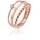 Elli Solitärring Ring-Set mit 925 Silber, mit Kristallen von Swarovski® goldfarben 56 mm