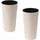 Siena Garden Locon Set 2-tlg. Ø 25 x 46,5 cm weiß