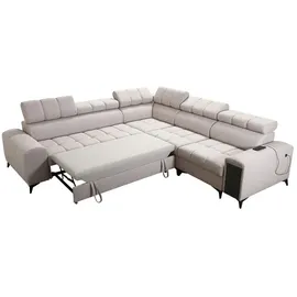 kaiser möbel Designer-Ecksofa mit Schlaffunktion und Bar GRECO III Avra Gelb Rechts