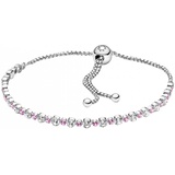 Pandora Armband "Funkelnde rosa Steine" Silber 599377C02 25 mm