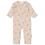 Feetje N-Baby Schlafanzug Anzug Klapfuß AOP Boat RIPP-Jersey, Sand, 62 - 62