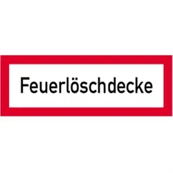 Aufkleber Feuerlöschdecke, Folie, 297x105 mm