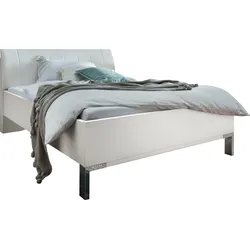 Futonbett WIEMANN "Monaco, erstklassige Qualität Made in Germany", weiß (weiß, kunstleder weiß), B:169cm L:218cm, Betten, mit komfortablem Polsterkopfteil