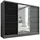 A&J MöbelLand Schiebetürenschrank AURELIA 2 200 x 0 x 0 cm Grau/Schwarz