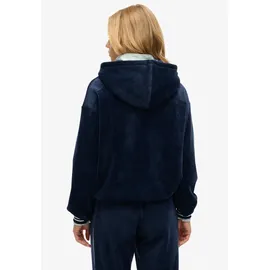 Superdry Country Club Velour Hoodie Rich Navy L