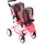 Bayer Chic 2000 - Puppenwagen Twinny, Zwillingspuppenwagen für Zwei Puppen, Zwillingsbuggy für Kinder von 4 bis 8 Jahren, Butterfly, Koralle, 691-47
