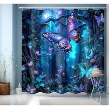 Duschvorhang 200 x 200 cm blau