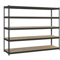 SimonRack Metallregal ohne Schrauben mit Simonforte 5 Regale 5 Regale. Marke/Holzfarbe 2000x2400x600 mm