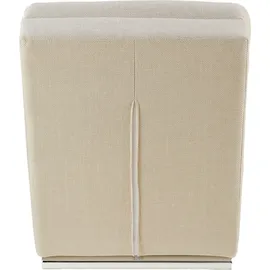 SalesFever Chaiselongue mit Quersteppung | Chrom-Füßen aus Strukturstoff in beige | Gr.: onesize