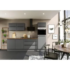 Impuls Küchen Küchenzeile 280 cm Grafit