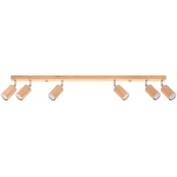 SOLLUX LIGHTING Deckenleuchte "BERG", braun (eiche), H: 20cm, Lampen, Lampenschirm -Einstellung
