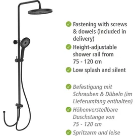 Wenko Duschsystem Softwater Schwarz