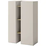 Mirjan24 Regal Sigma 2D SG04, mit zwei Drehtüren, LED-Beleuchtung, 85x42x132 cm beige