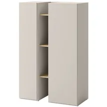 Mirjan24 Regal Sigma 2D SG04, mit zwei Drehtüren, LED-Beleuchtung, 85x42x132 cm beige