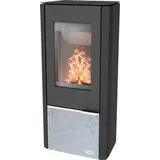 FIREPLACE Kingstone Stahl Schwarz/Abdeckplatte Speckstein