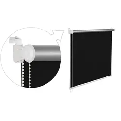 Thermorollo Verdunklungsrollo 90x150 cm schwarz Fensterrollo mit Thermobeschichtung  100% Abdunklung