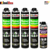 Pistolenschaum 4 x 750 ml +1 Reiniger 500 ml Montageschaum Bauschaum