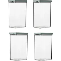 Mepal | Omnia Vorratsdosen Set | 4-teiliges Spar-Set | 2000 ml Nordic Sage | optimal für trockene Lebensmittel | luftdicht und stapelbar