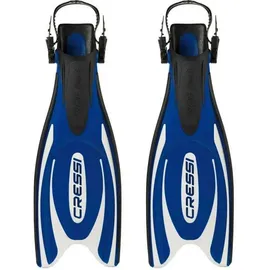 Cressi Herren Flossen Frog Plus, blau/sliber, 39/41, BF202040