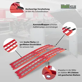 Baumarktplus TRUTZHOLM Auffahrrampe Verladerampe Verladeschiene Rampe 2er Set Alu rot