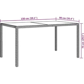 vidaXL Polyrattan Garten-Essgruppe 5-tlg. weiß inkl. Auflagen