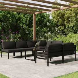 vidaXL Garten-Lounge-Set 8-tlg. Aluminium anthrazit