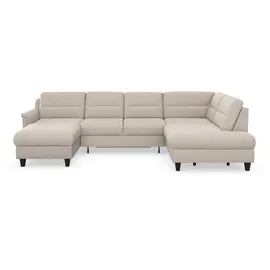 sit&more Wohnlandschaft SIT & MORE "Farö U-Form", grau (elephant), B:325cm H:90cm T:187cm, Sofas, Wohnlandschaft, inklusive Federkern, wahlweise mit Bettfunktion und Bettkasten