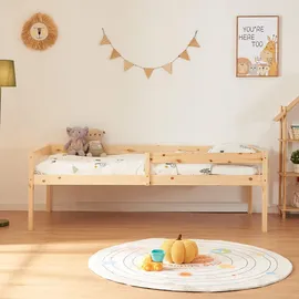 [en.casa] Doppel-Kinderbett Sonkajärvi 90x200cm Kiefernholz Natur