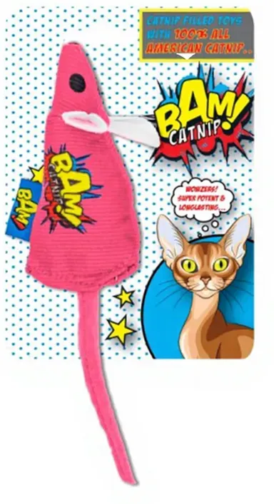 BAM! - Spielzeug mit Katzenminze - 10 cm - Maus Pink