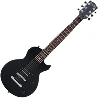 Rocktile L-50B Junior 3/4 Größe (E-Gitarre für Kinder von 6-12 Jahren, Humbucker, Single Cut, Gitarrenkabel) schwarz