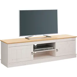 TV-Board HOME AFFAIRE "Indra", gelb (weiß, honig), B:160cm H:45cm T:40cm, Massivholz, Sideboards, wahlweise in 2 Breiten, Fernsehtisch