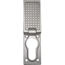 WSS Regenschutzrosette mit Schutzkappe, 27 x 55 x 8 (15)mm, silber eloxiert