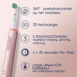 Oral-B Pro 3 3900 + 2. Handstück schwarz/rosa Gift Edition