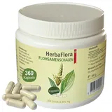 Flohsamenschalen Kapseln hochdosiert – 360 Stück à 500 mg, Psyllium Husk (Plantago Ovata), 5000 mg Tagesdosis, Vegan, Glutenfrei – HerbaFlora