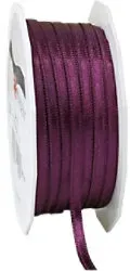 PRAESENT Doppelsatin 7180350-118 Pflaume 3 mm x 50 m 2 Stück