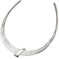 VIVANCE Collierkettchen »925/- Sterling Silber rhodiniert + Stahl«, 66505938-0 weiß