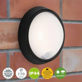 Briloner Außenleuchte Kunststoff 7 cm inkl. Bewegungsmelder schwarz