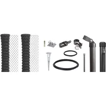 GAH Alberts Alberts Maschendrahtzaun Komplettset mit Bodenhülsen, anthrazit-metallic, 1 m hoch, 40 m lang