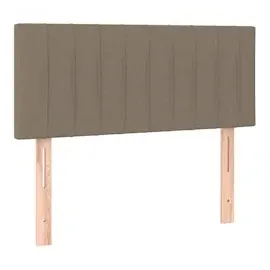 vidaXL Boxspringbett mit Matratze & LED Taupe 100x200 cm Stoff