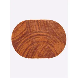 Fußmatte AKZENTE FEEL Gr. 2, braun (zimt), B:70cm H:7mm L:100cm, Polyester, Kunstfaser, Gummi, Teppiche