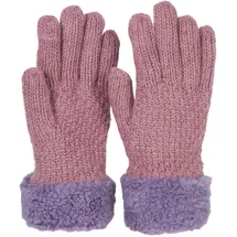 Stylebreaker Strickhandschuhe mit Perlmuster und Fleece Lila/Elegant Rosa Einheitsgröße