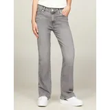 Tommy Hilfiger Bootcut-Jeans TOMMY HILFIGER Gr. 29, Länge 30, grau (gya) Damen Jeans Bootcut mit Bügelfalten