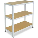 shelfplaza HOME 115x120x60 cm Schwerlastregal in weiß mit 3 Böden und 175 kg Traglast pro Boden