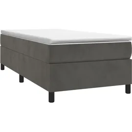 vidaXL Bettgestell 90 x 200 cm Dunkelgrau