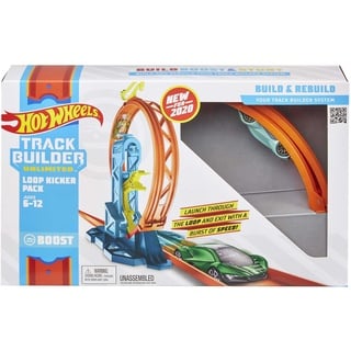 HOT WHEELS Track Builder Unlimited Looping Kicker Set Zubehörteile, Spielzeug Autorennbahn ab 6 Jahren