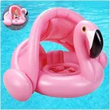 Aufblasbarer Flamingo-schwimmring, Aufblasbarer Baby-schwimmring, Baby-schwimmbecken Mit Sonnenschutz, Babyschwimmer, Babyschwimmlehrer, Aufblasbare Boje
