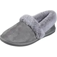 SKECHERS Cozy Campfire Team Toasty Slippers, Charcoal Microfiber Suede
