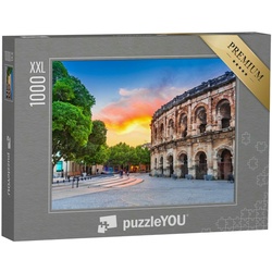 puzzleYOU Puzzle Puzzle 1000 Teile XXL „Antikes Amphitheater von Nimes, Frankreich“, 1000 Puzzleteile, puzzleYOU-Kollektionen Frankreich